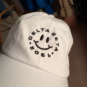 Delta Zeta White Baseball Cap